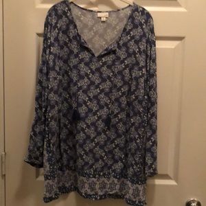 JJill blue flower tunic